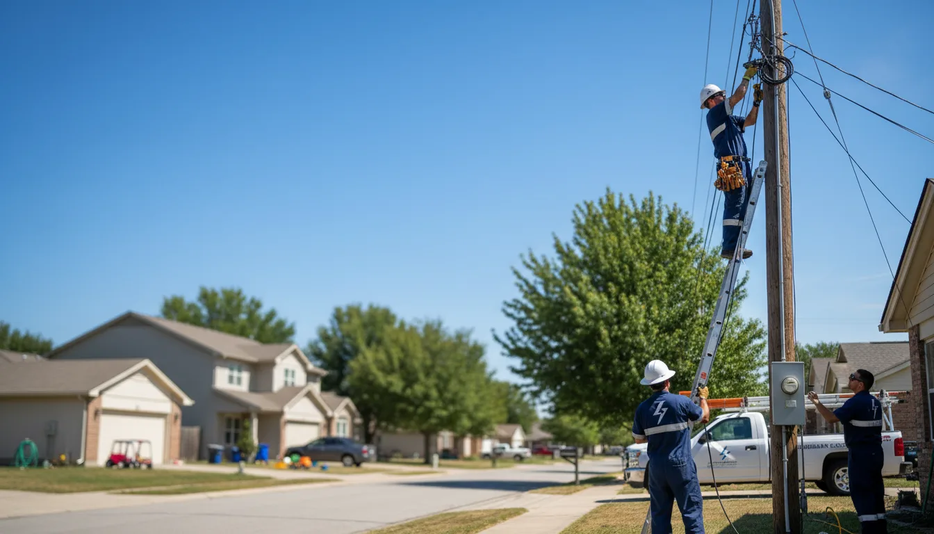 Residential electrician providing installation services in Coral, PA